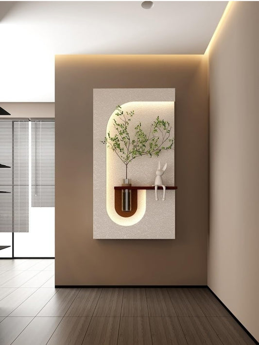 Led Wall Art Panel with Glass Vase -